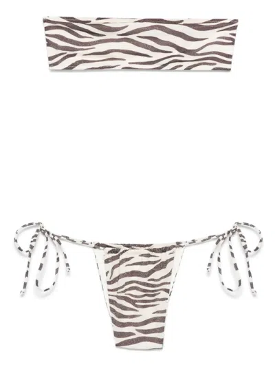 Mc2 Saint Barth Marielle Bikini In Animal Print