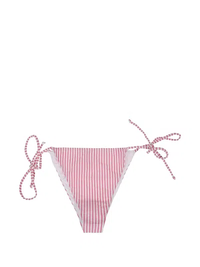 Mc2 Saint Barth Leah Animal-print Glitter Bikini In Pink