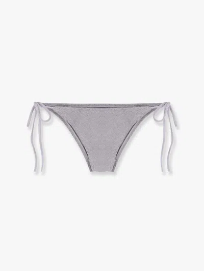 Mc2 Saint Barth Marielle Crinkle Nylon Bikini Slip In Grey