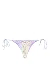 Mc2 Saint Barth Marielle Paisley-print Bikini Bottoms In Purple