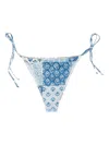 Mc2 Saint Barth Marielle Patchwork Tie-side Swim Briefs In Blue