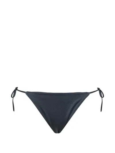 Mc2 Saint Barth Marielle Plate Side-tie Bikini Bottoms In Gray