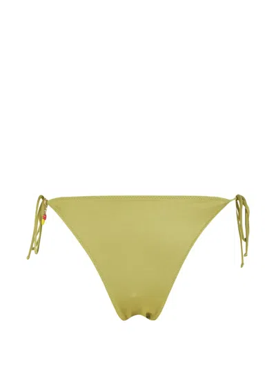Mc2 Saint Barth Marielle Side-tie Bikini Bottoms In Green
