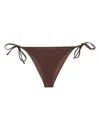 Mc2 Saint Barth 'marielle String' Brown Bikini Slip