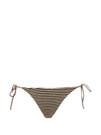 Mc2 Saint Barth Marielle Striped Bikini Bottoms In Multi