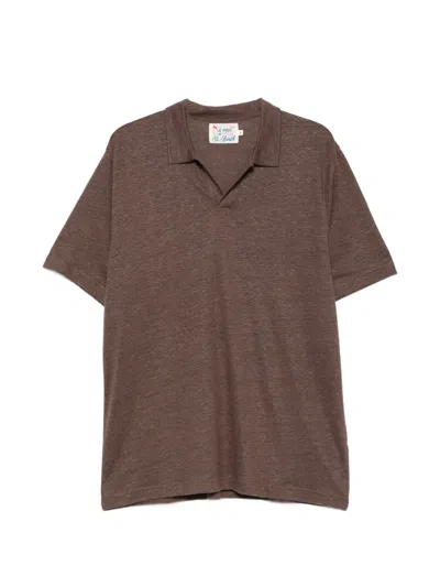 Mc2 Saint Barth Marl-effect T-shirt In Brown