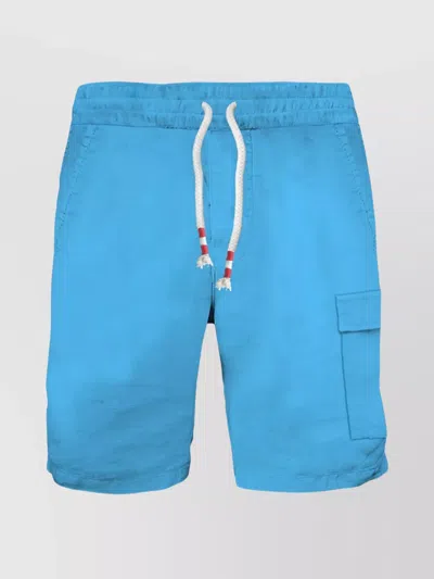 Mc2 Saint Barth Marseille Cargo Pocket Swim Shorts In Blue
