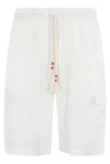 Mc2 Saint Barth Marseille Drawstring Bermuda Shorts In White