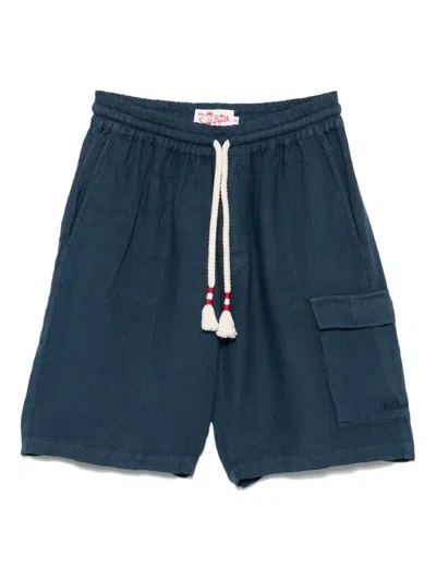 Mc2 Saint Barth Marseille Shorts In 00338h 60 Linen Marine