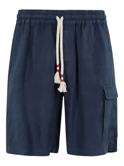 Mc2 Saint Barth Marseille Cargo Shorts In Blue