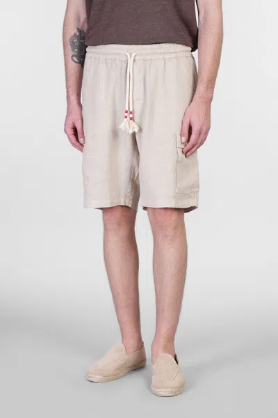 Mc2 Saint Barth Marseille Shorts In Beige Linen In Neutral