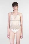 Mc2 Saint Barth Marylin Beachwear In Beige Polyester In Neutral