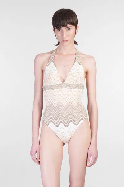 Mc2 Saint Barth Marylin Beachwear In Beige Polyester In Neutral