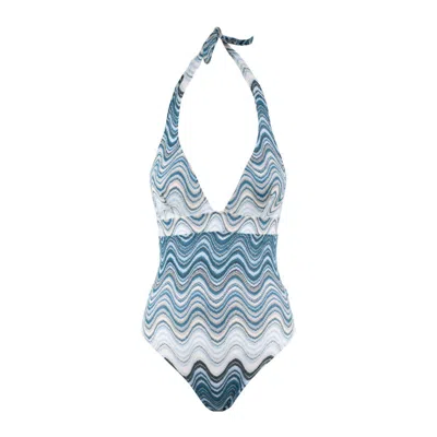 Mc2 Saint Barth Marylin One-piece Swimsuit In Wavy Raschel