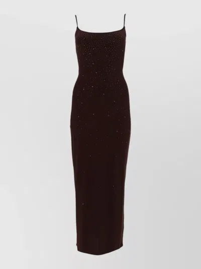 Mc2 Saint Barth Maxi Dress Embellished Design Spaghetti Straps