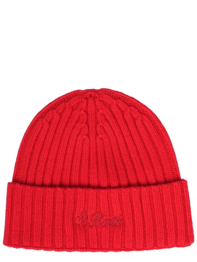 Mc2 Saint Barth Ribbed Hat In Red