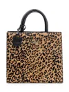 Mc2 Saint Barth Shop Bag Midi Leopard Print In Multi