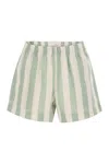 Mc2 Saint Barth Meave - Striped Cotton Shorts