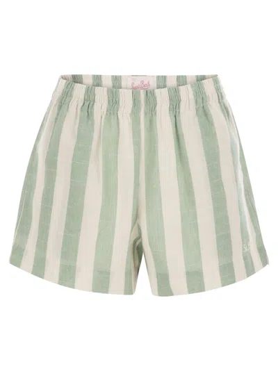 MC2 SAINT BARTH MEAVE - STRIPED COTTON SHORTS