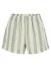 Mc2 Saint Barth Meave - Striped Cotton Shorts