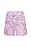 Mc2 Saint Barth Bandana-print Shorts In Pink