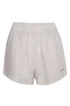Mc2 Saint Barth Meave Linen Short Cream In Brown