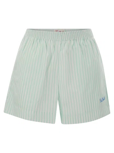 MC2 SAINT BARTH MC2 SAINT BARTH MEAVE STRIPED COTTON SHORTS