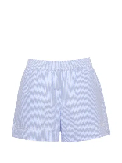 Mc2 Saint Barth Meave Striped Shorts In Blue