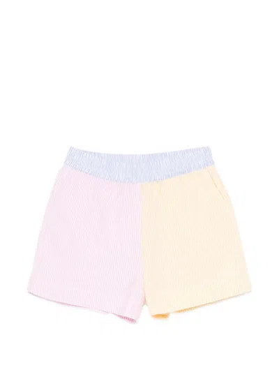 Mc2 Saint Barth Meave Striped Shorts In Neutral