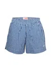 Mc2 Saint Barth Meave Vichy Gingham Short In Blue