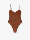 Mc2 Saint Barth Medea One-piece Swimsuit With Strass Starfish Motif