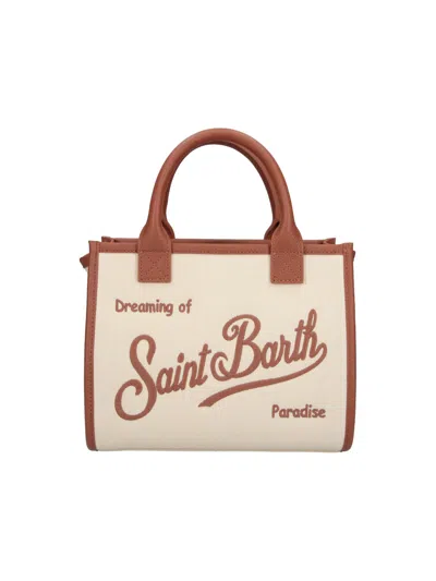Mc2 Saint Barth Saint Barth Logo-embroidered Tote Bag In Neutral