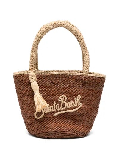 Mc2 Saint Barth Medium Mercy Woven Tote Bag In Brown
