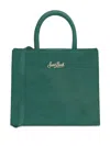 Mc2 Saint Barth Medium Suede Top-handle Tote Bag In Green