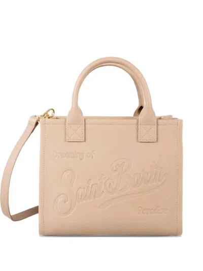 Mc2 Saint Barth Medium Vanity Grained Leather Bag In Black
