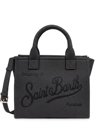 Mc2 Saint Barth Medium Vanity Leather Tote Bag In Black
