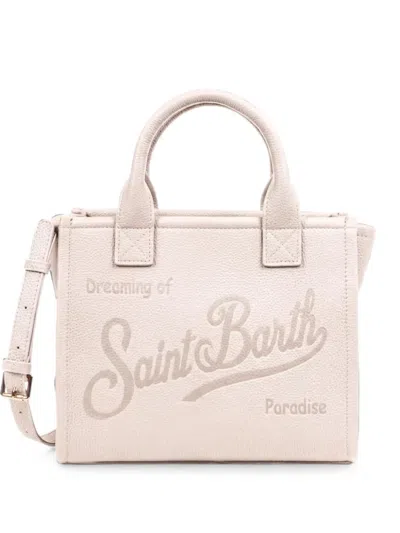 Mc2 Saint Barth Medium Vanity Leather Tote Bag In Neutral
