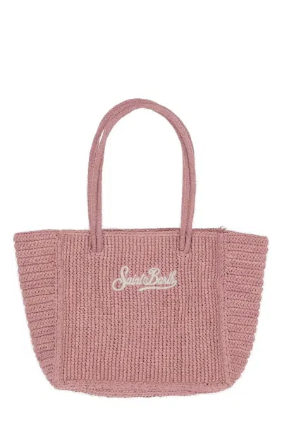 Mc2 Saint Barth Medium Woven Tote Bag In Dusty Rose In Pink