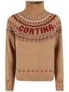 Mc2 Saint Barth Meghan Nordic Box Sweater In Brown
