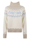 Mc2 Saint Barth Meghan Patterned Sweater In Neutral