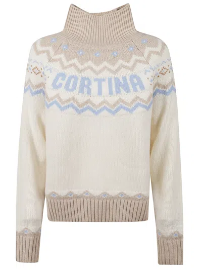 Mc2 Saint Barth Roll-neck Sweater In Neutral