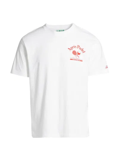 Mc2 Saint Barth Men's Apres Padel Graphic T-shirt In White