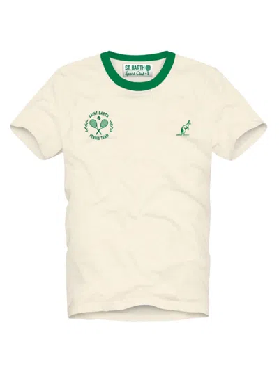 Mc2 Saint Barth Men's Dover Tennis Cotton Short-sleeve T-shirt In Tennis Terry