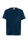 Mc2 Saint Barth Men Ecstasea Man Linen T-shirt Blue Navy
