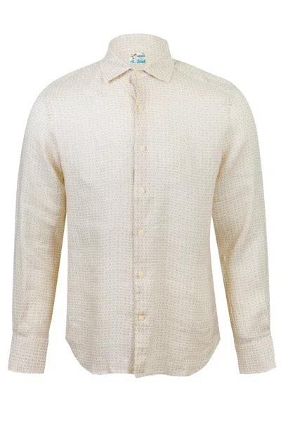 Mc2 Saint Barth Men Geoi Micro Floral Linen Pamplona Shirt
