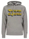 Mc2 Saint Barth Mens Grey Tribeca Sweatshirt With Vacanze Di Natale Logo Embroidery