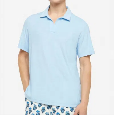 Mc2 Saint Barth Men's Jeremy Terry Polo In Dusty Blue