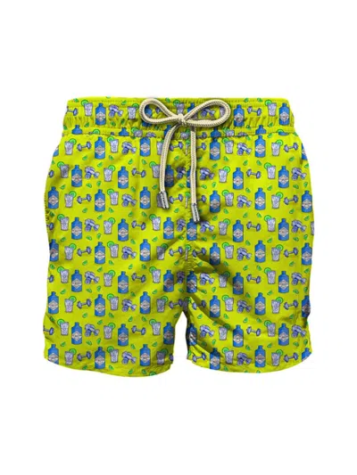 Mc2 Saint Barth Men's Lighting Micro Fantasy Graphic Swim Trunks In Gin Gym