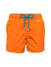 Mc2 Saint Barth Men's Lighting Pantone Swim Shorts In Fluo Orange