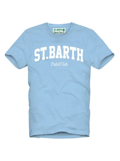 Mc2 Saint Barth Men's Logo Cotton T-shirt In Paddle
